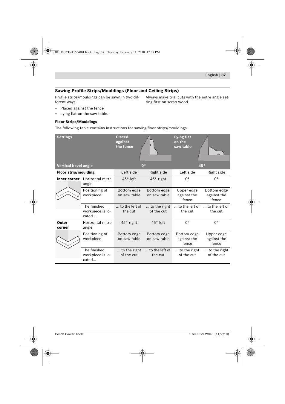 Bosch GCM 10 J Professional User Manual | Page 37 / 470
