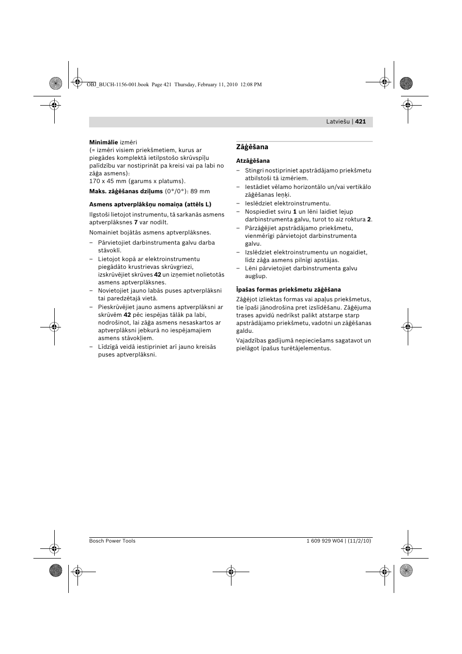 Bosch GCM 10 J Professional User Manual | Page 421 / 470