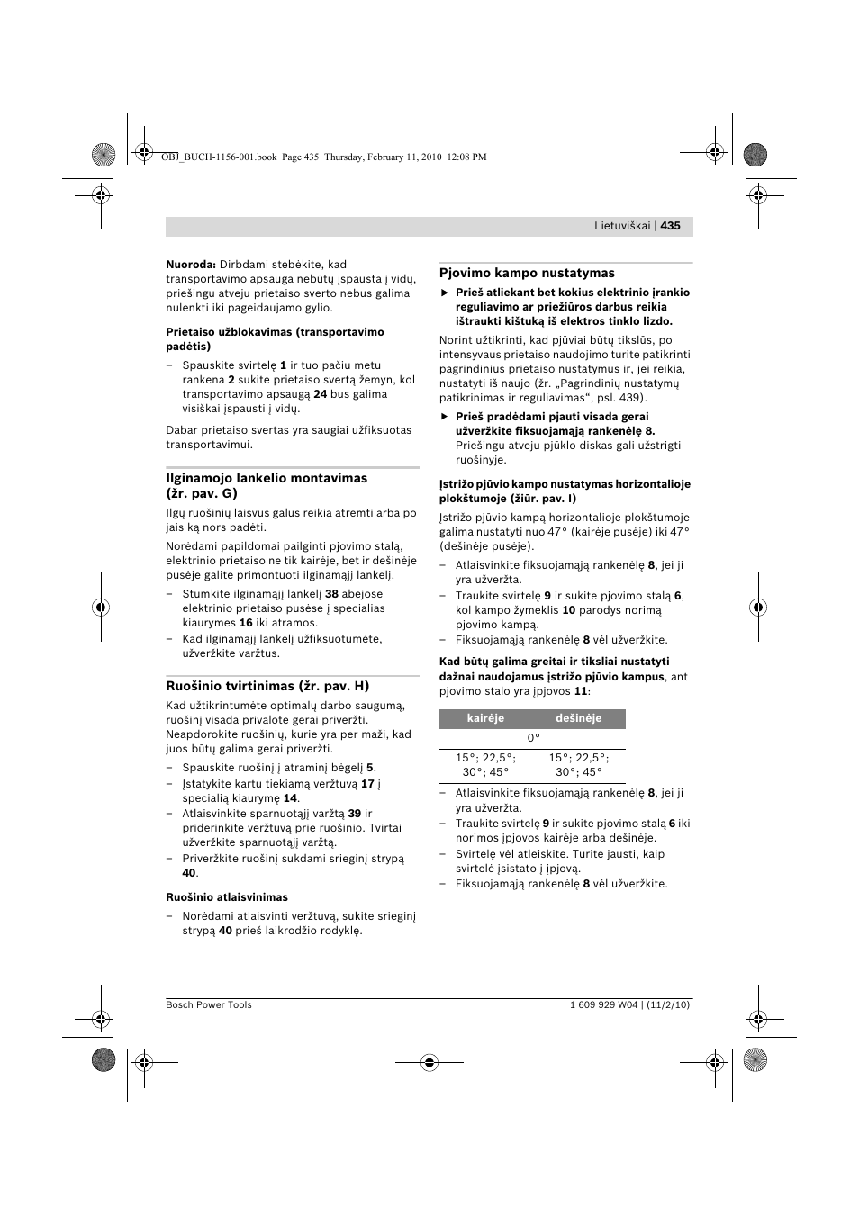 Bosch GCM 10 J Professional User Manual | Page 435 / 470