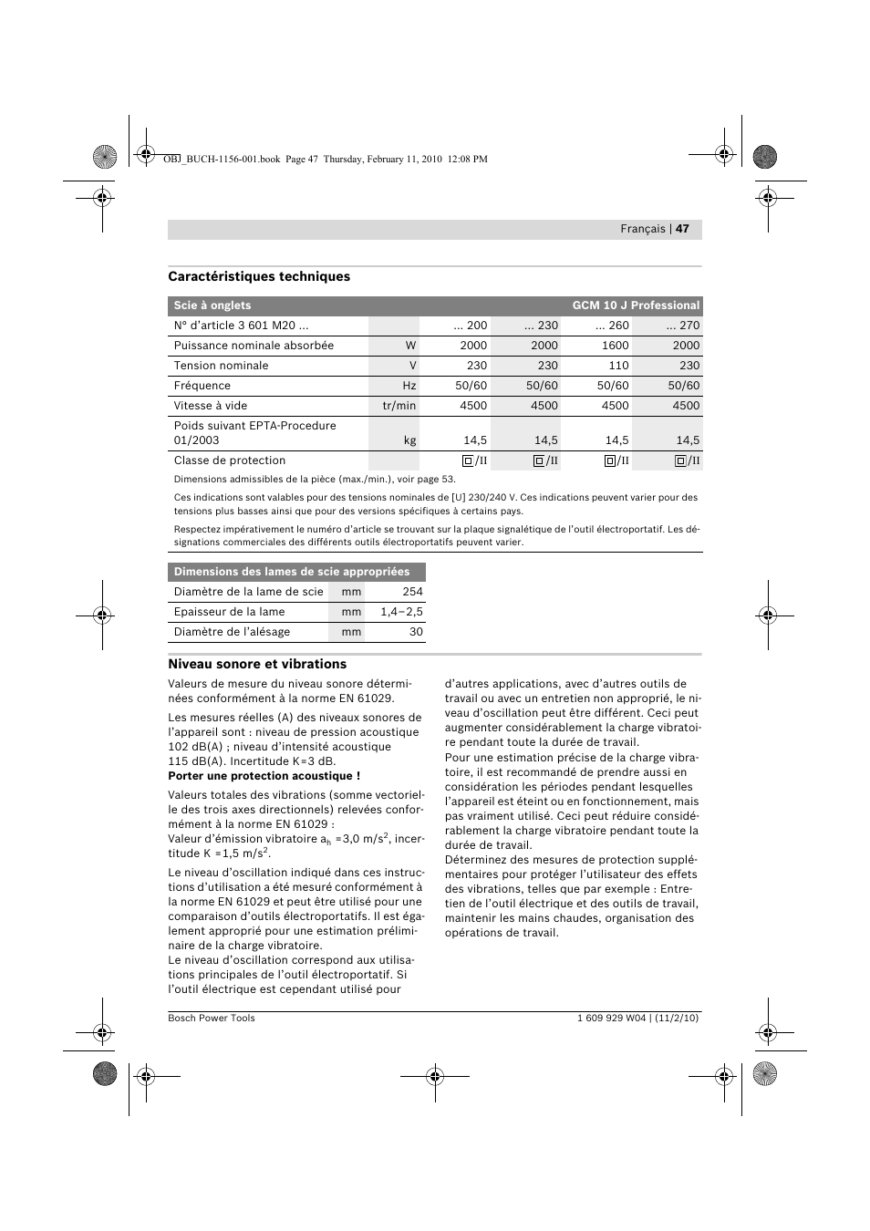 Bosch GCM 10 J Professional User Manual | Page 47 / 470
