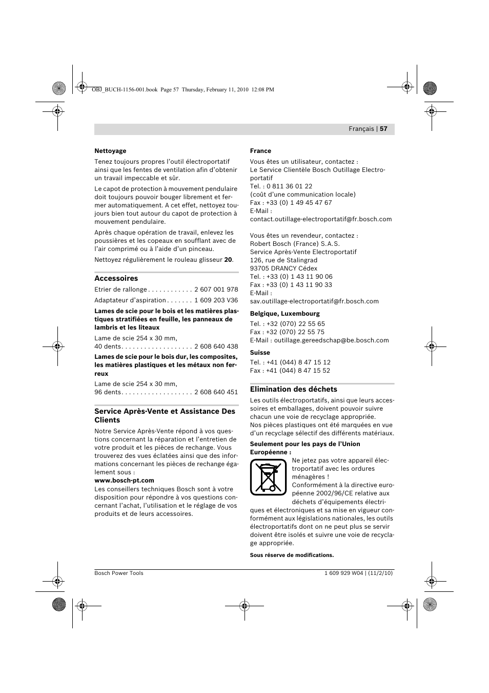 Bosch GCM 10 J Professional User Manual | Page 57 / 470