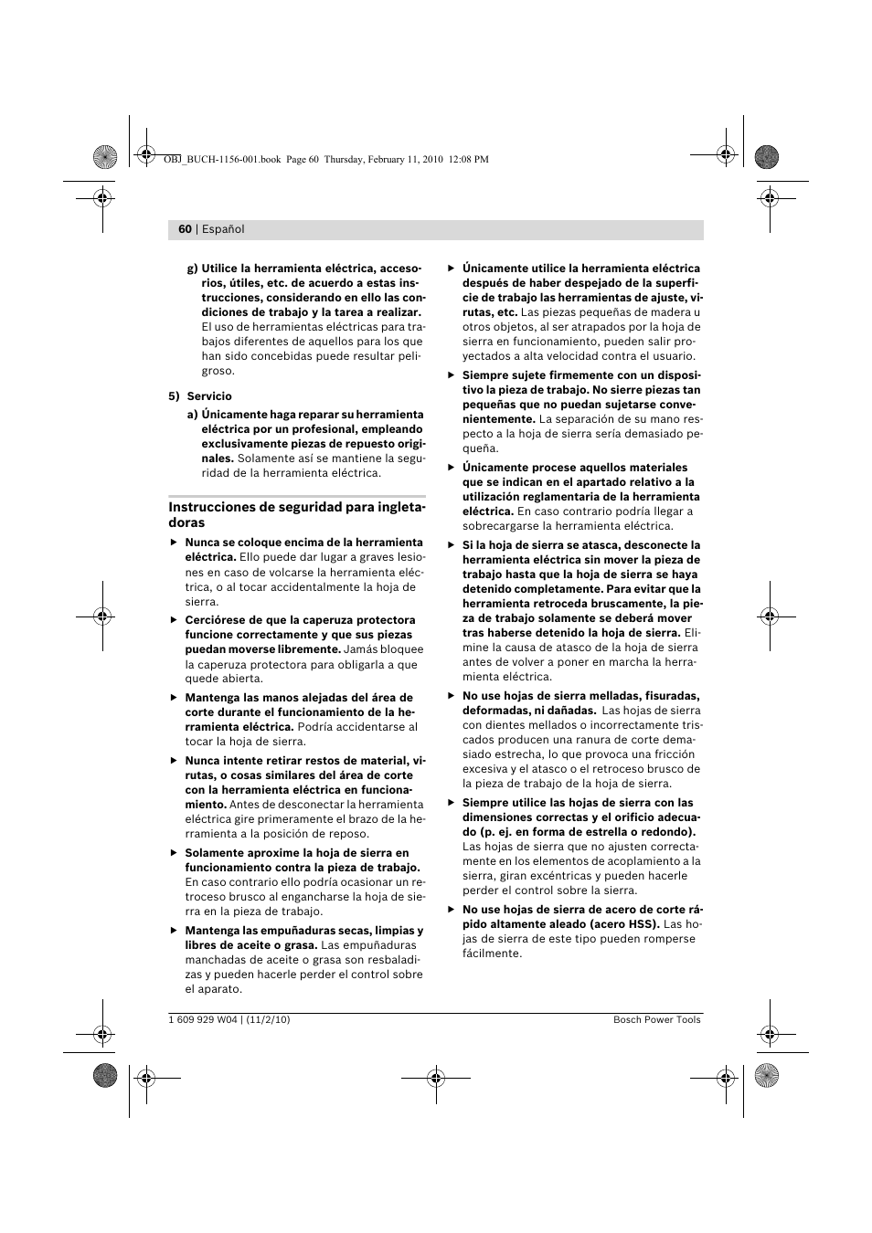 Bosch GCM 10 J Professional User Manual | Page 60 / 470