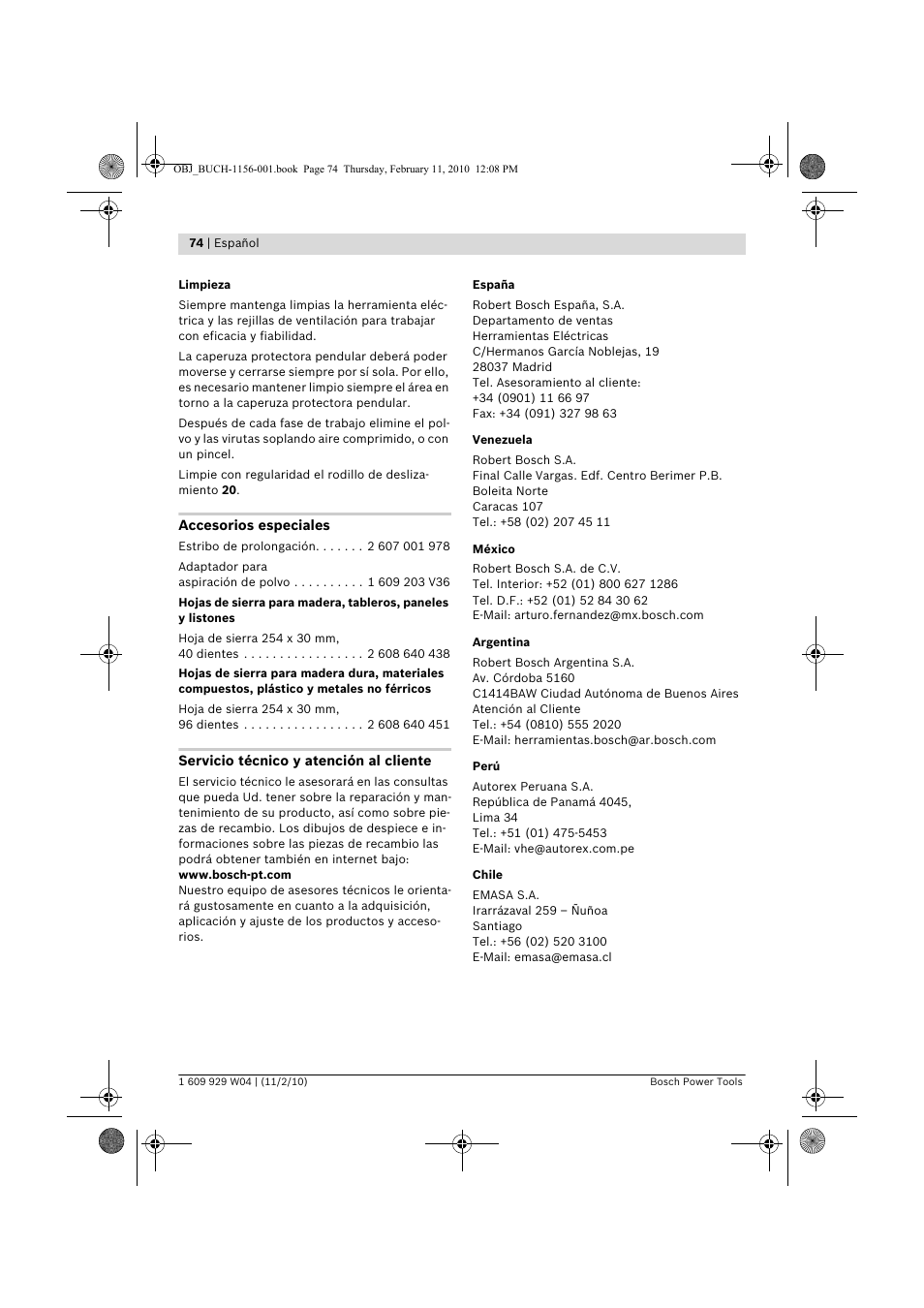 Bosch GCM 10 J Professional User Manual | Page 74 / 470