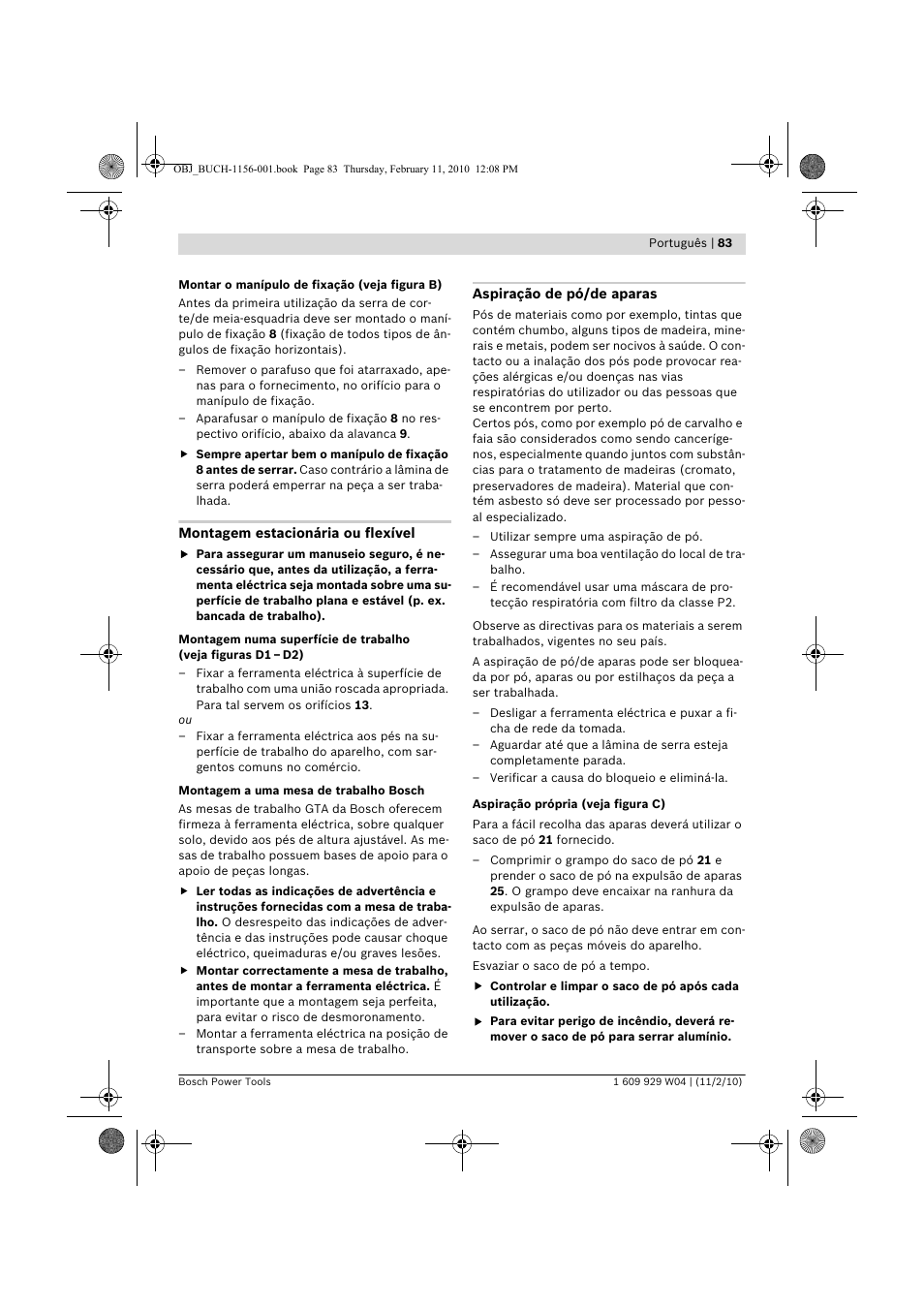 Bosch GCM 10 J Professional User Manual | Page 83 / 470