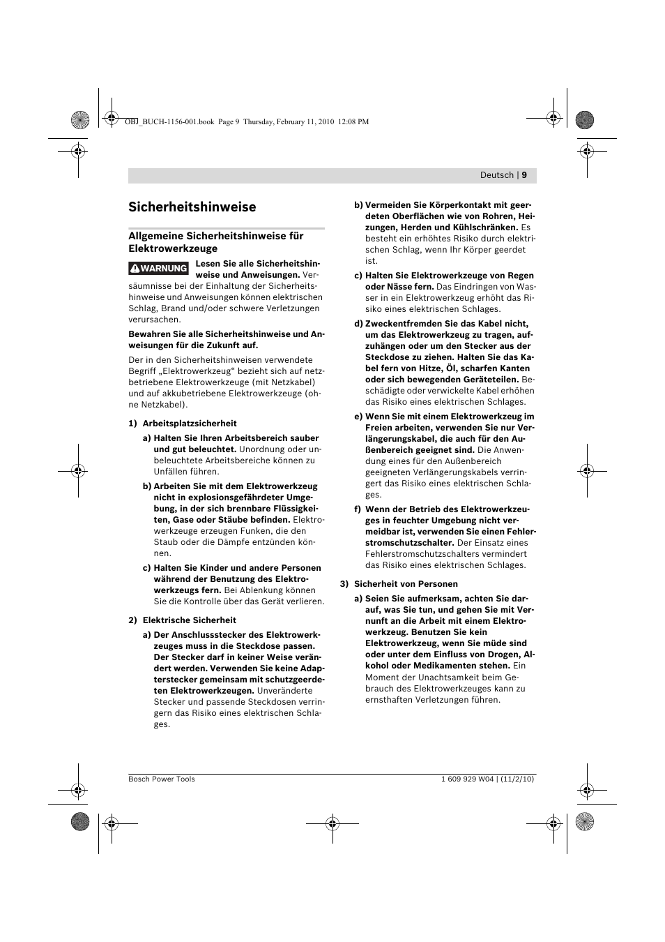 Sicherheitshinweise | Bosch GCM 10 J Professional User Manual | Page 9 / 470