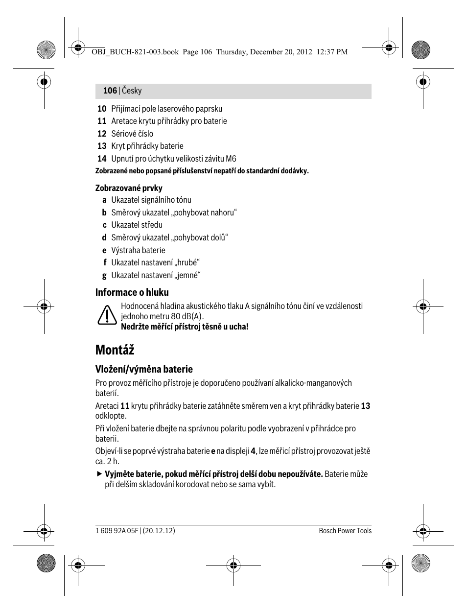 Montáž | Bosch LR 2 Professional User Manual | Page 106 / 239