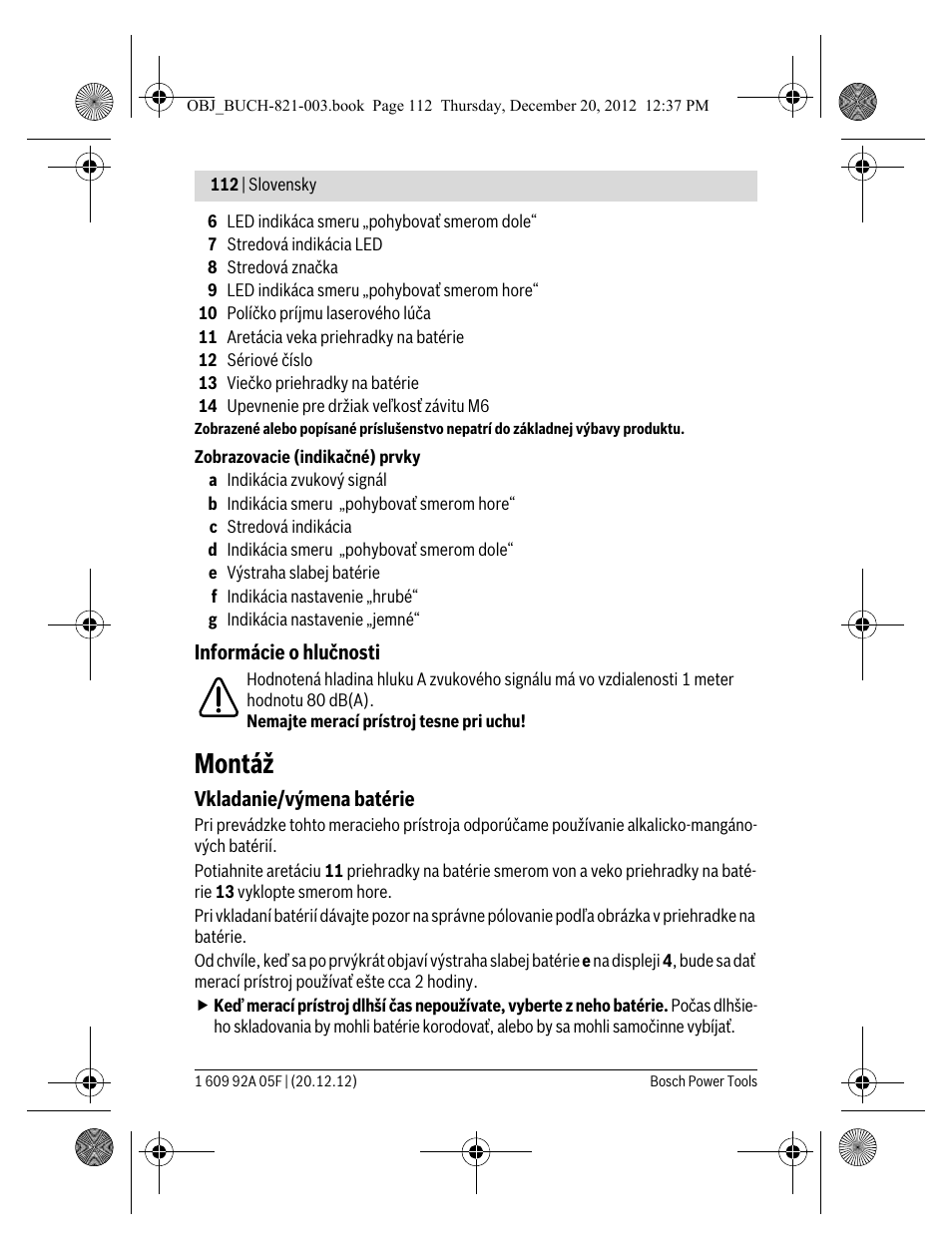 Montáž | Bosch LR 2 Professional User Manual | Page 112 / 239