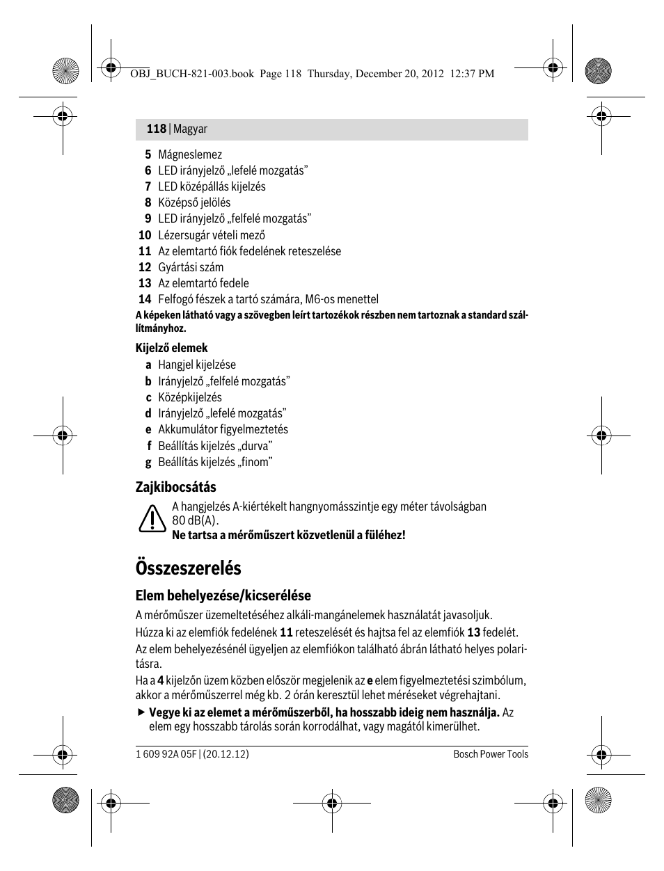 Összeszerelés | Bosch LR 2 Professional User Manual | Page 118 / 239