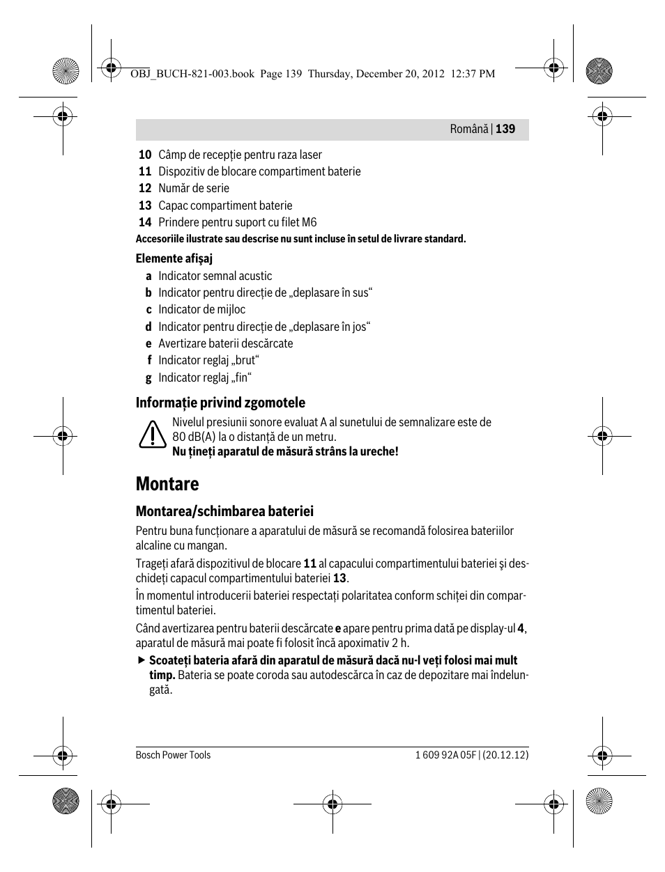 Montare | Bosch LR 2 Professional User Manual | Page 139 / 239