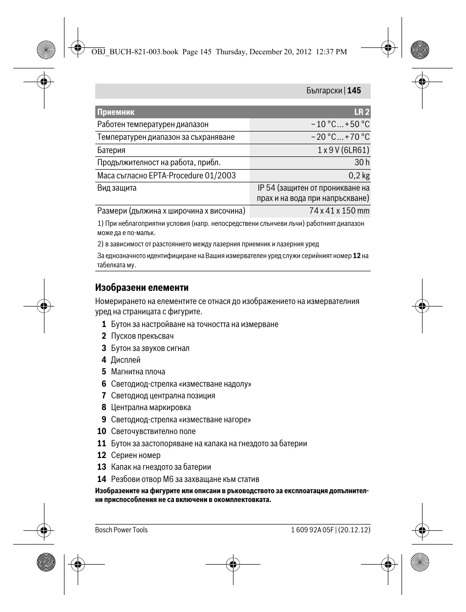 Bosch LR 2 Professional User Manual | Page 145 / 239