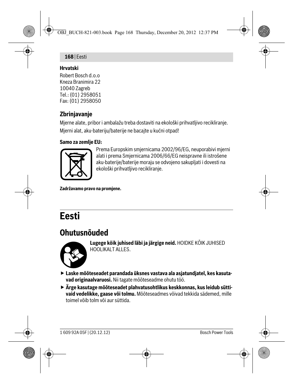 Eesti, Ohutusnõuded | Bosch LR 2 Professional User Manual | Page 168 / 239