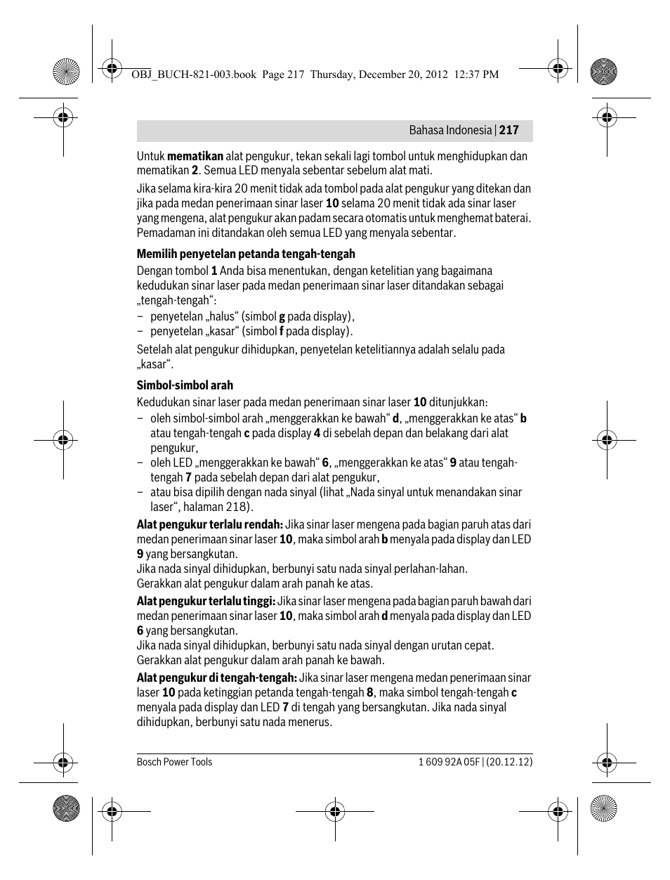 Bosch LR 2 Professional User Manual | Page 217 / 239