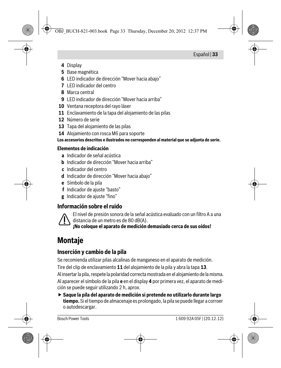 Montaje | Bosch LR 2 Professional User Manual | Page 33 / 239