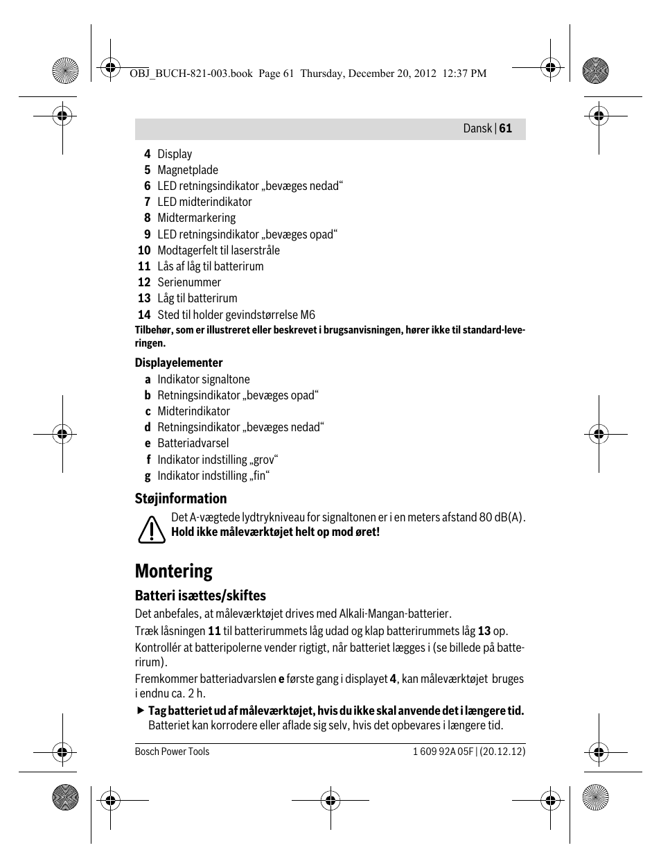 Montering | Bosch LR 2 Professional User Manual | Page 61 / 239