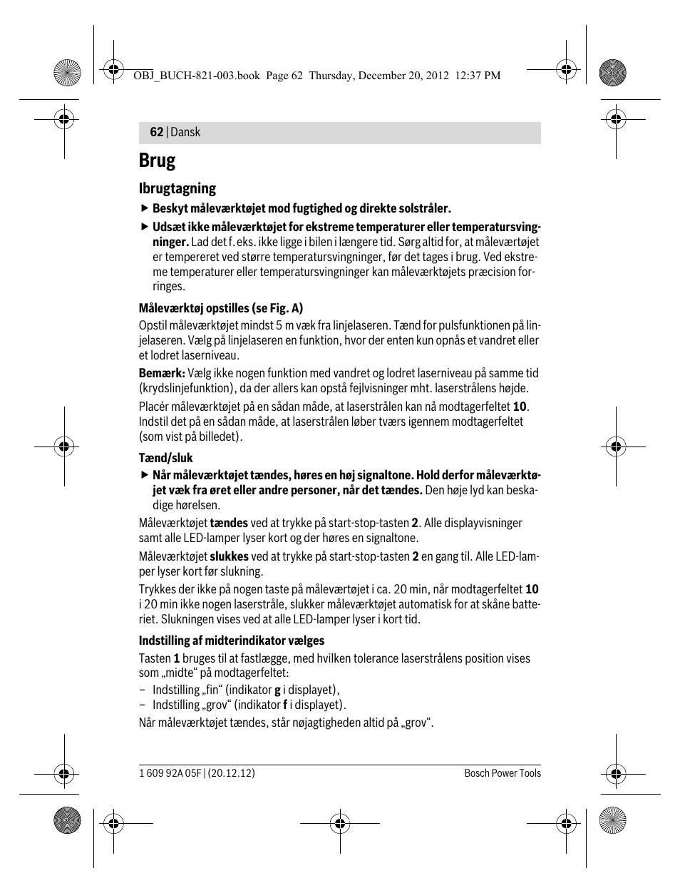 Brug | Bosch LR 2 Professional User Manual | Page 62 / 239