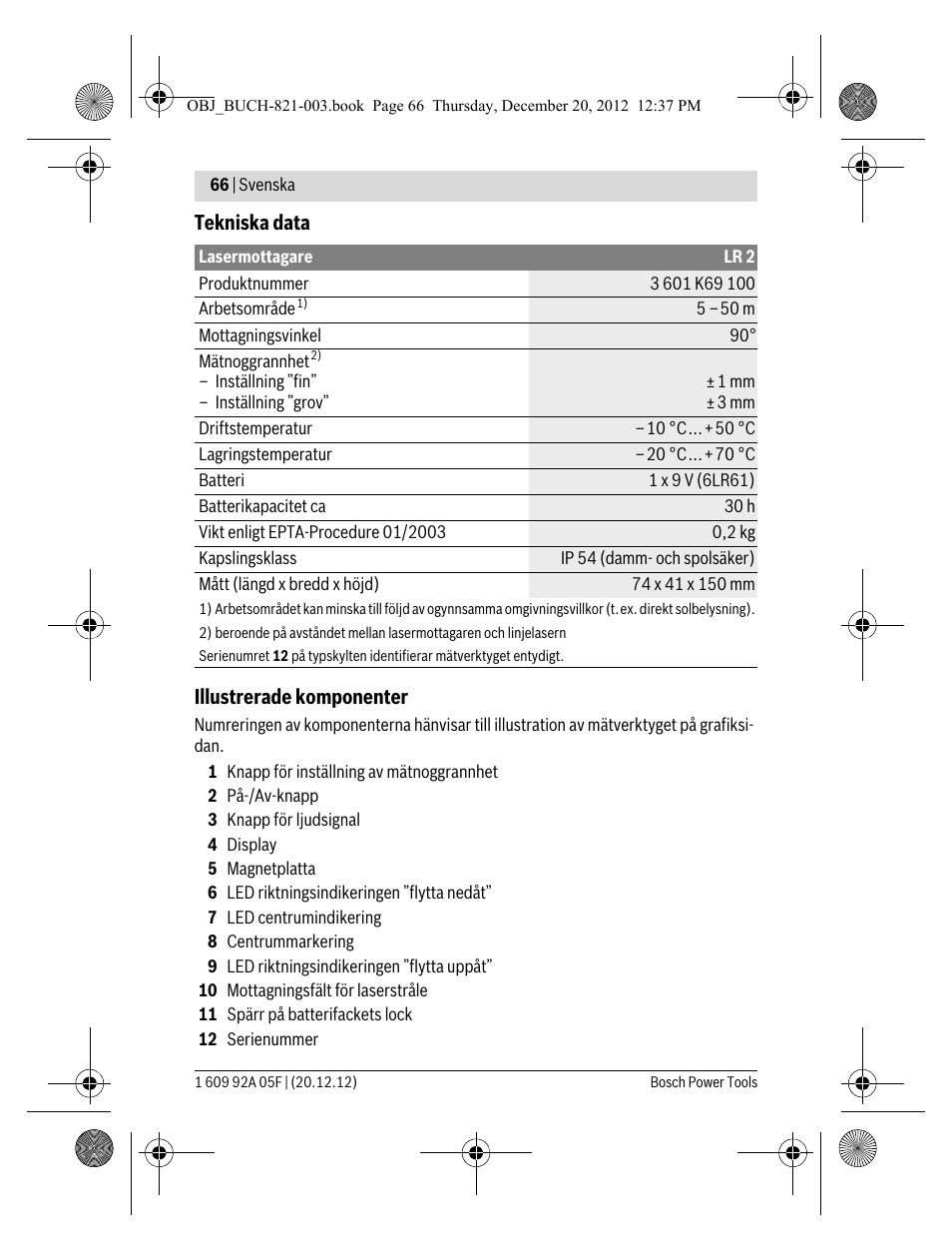 Bosch LR 2 Professional User Manual | Page 66 / 239