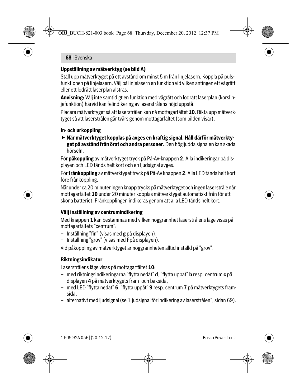 Bosch LR 2 Professional User Manual | Page 68 / 239