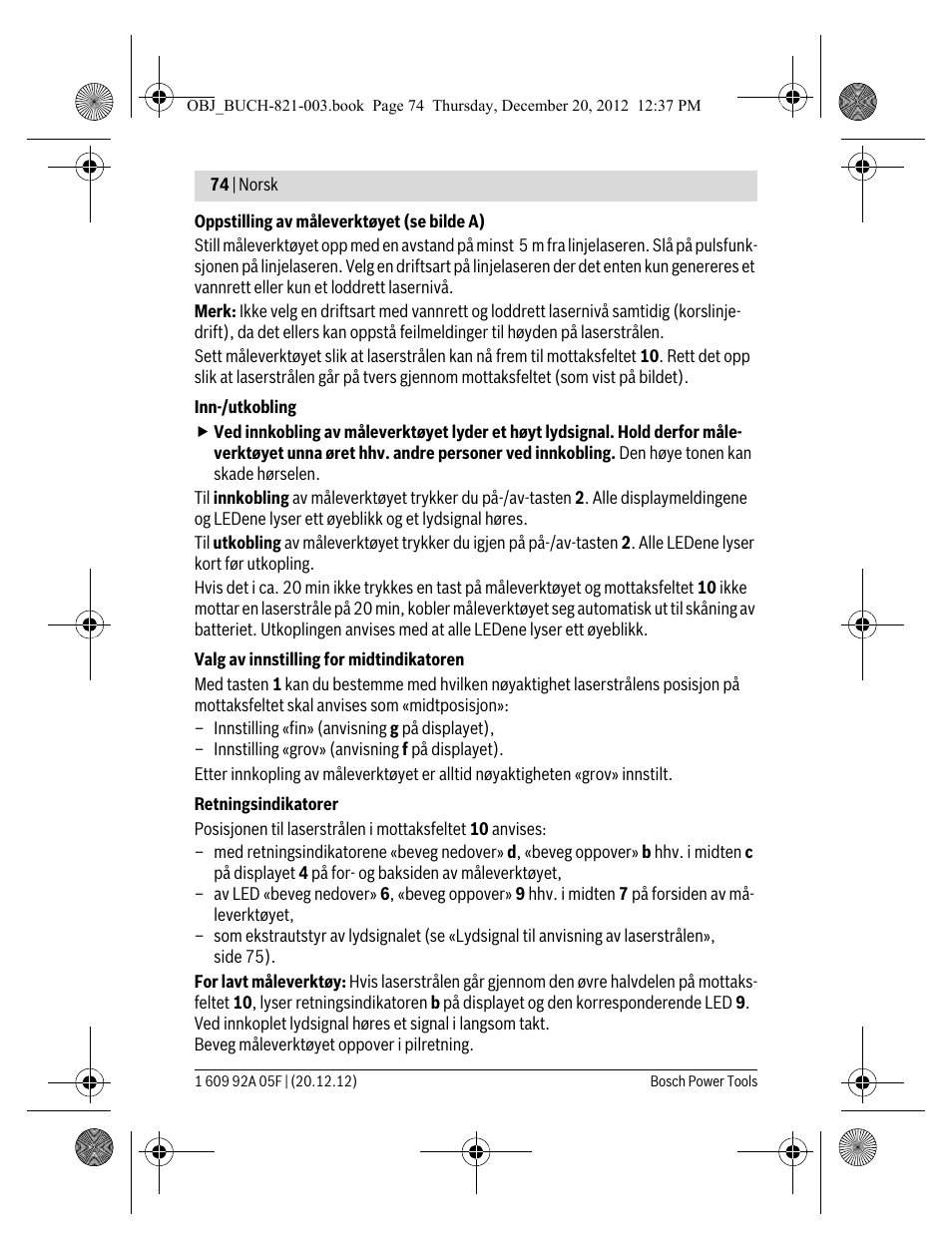 Bosch LR 2 Professional User Manual | Page 74 / 239