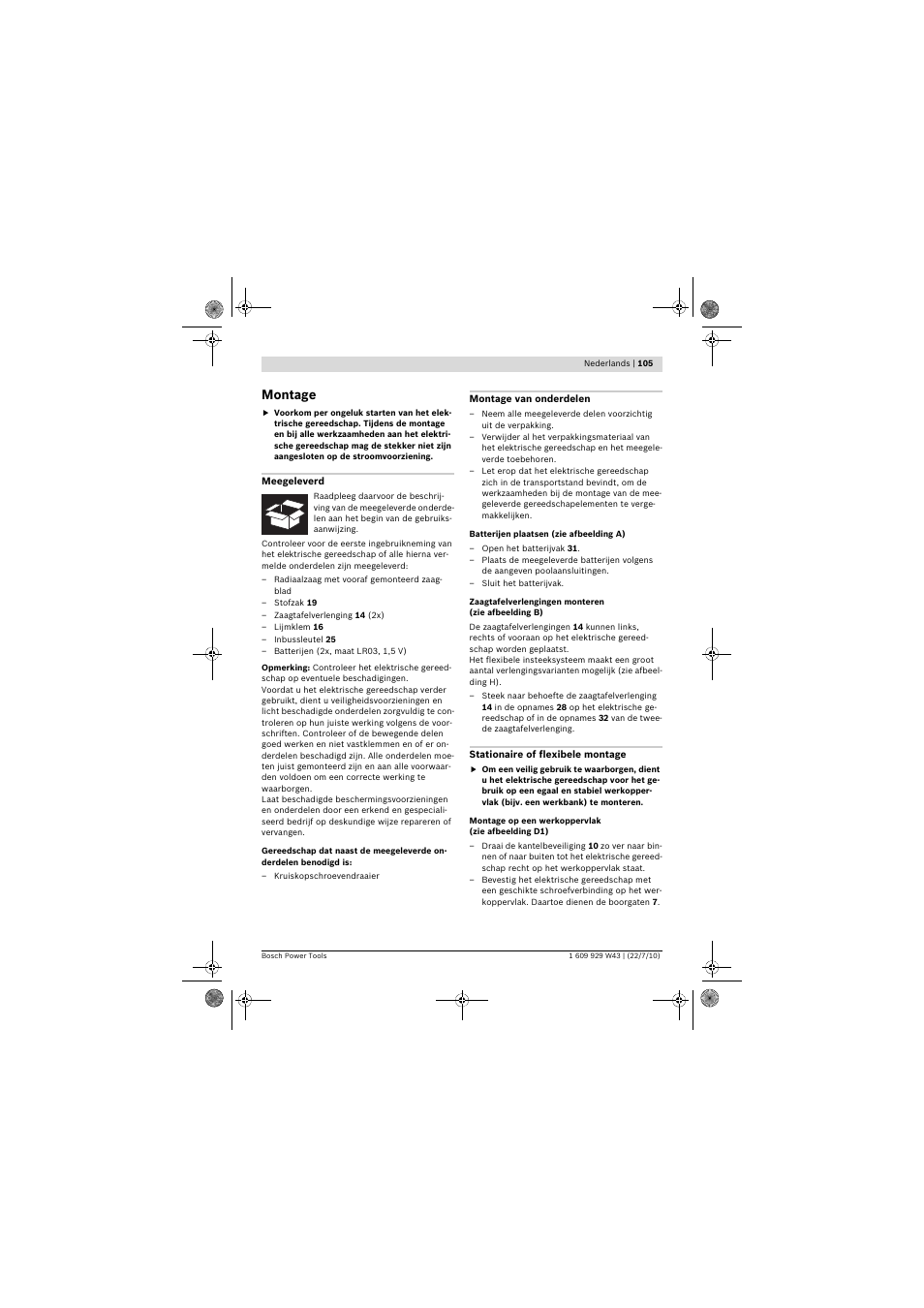 Montage | Bosch PCM 7 S User Manual | Page 105 / 384