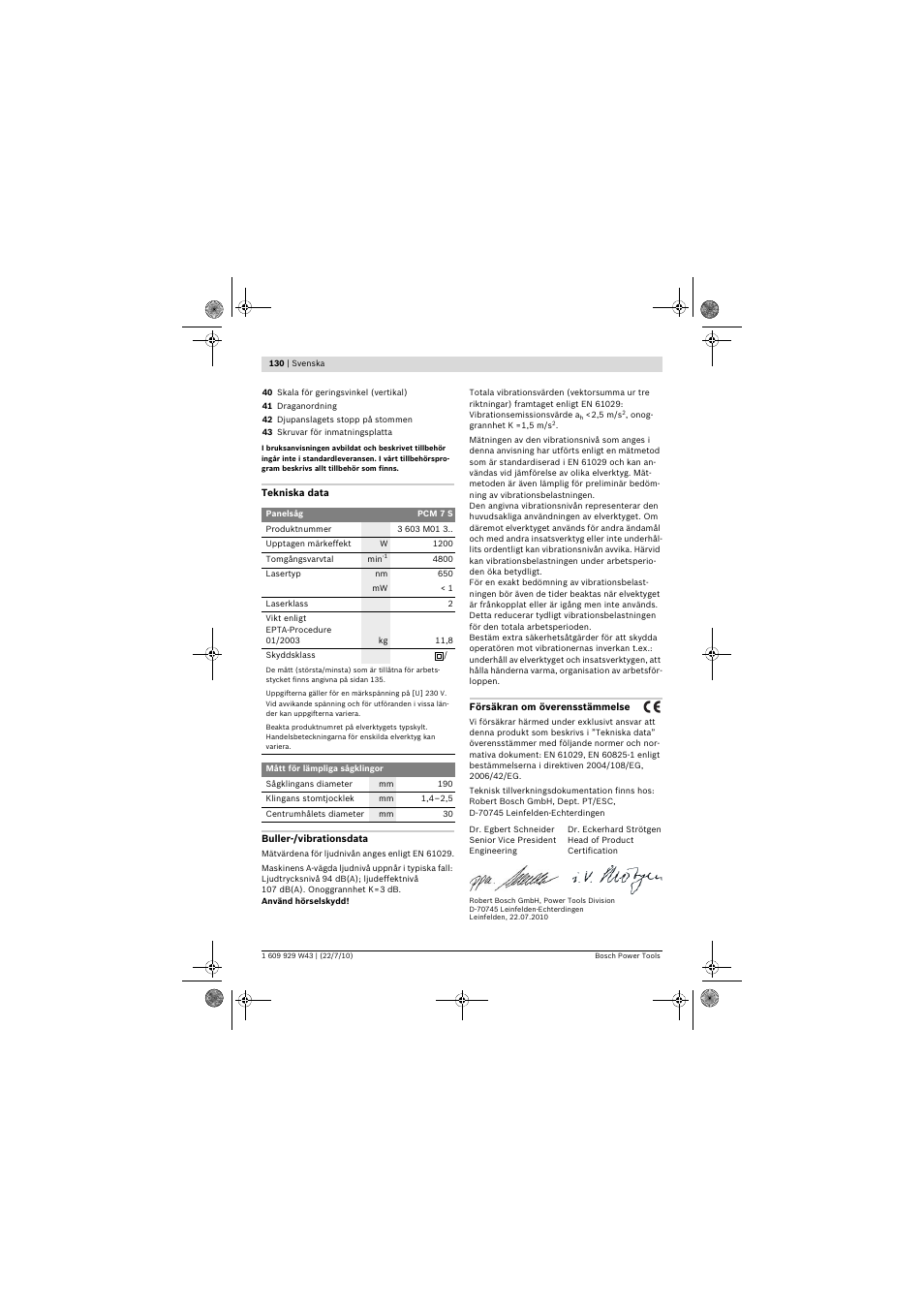 Bosch PCM 7 S User Manual | Page 130 / 384