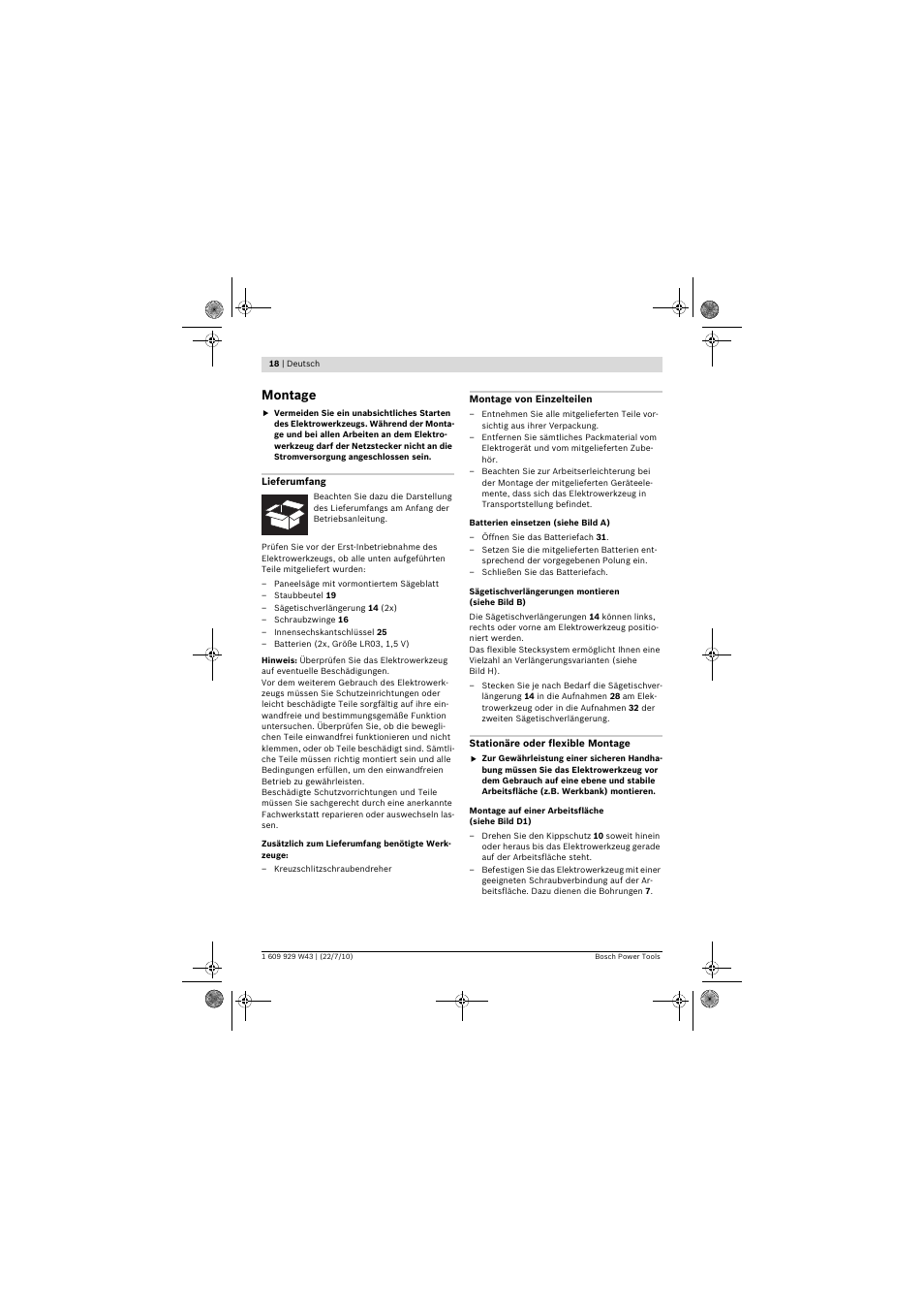 Montage | Bosch PCM 7 S User Manual | Page 18 / 384