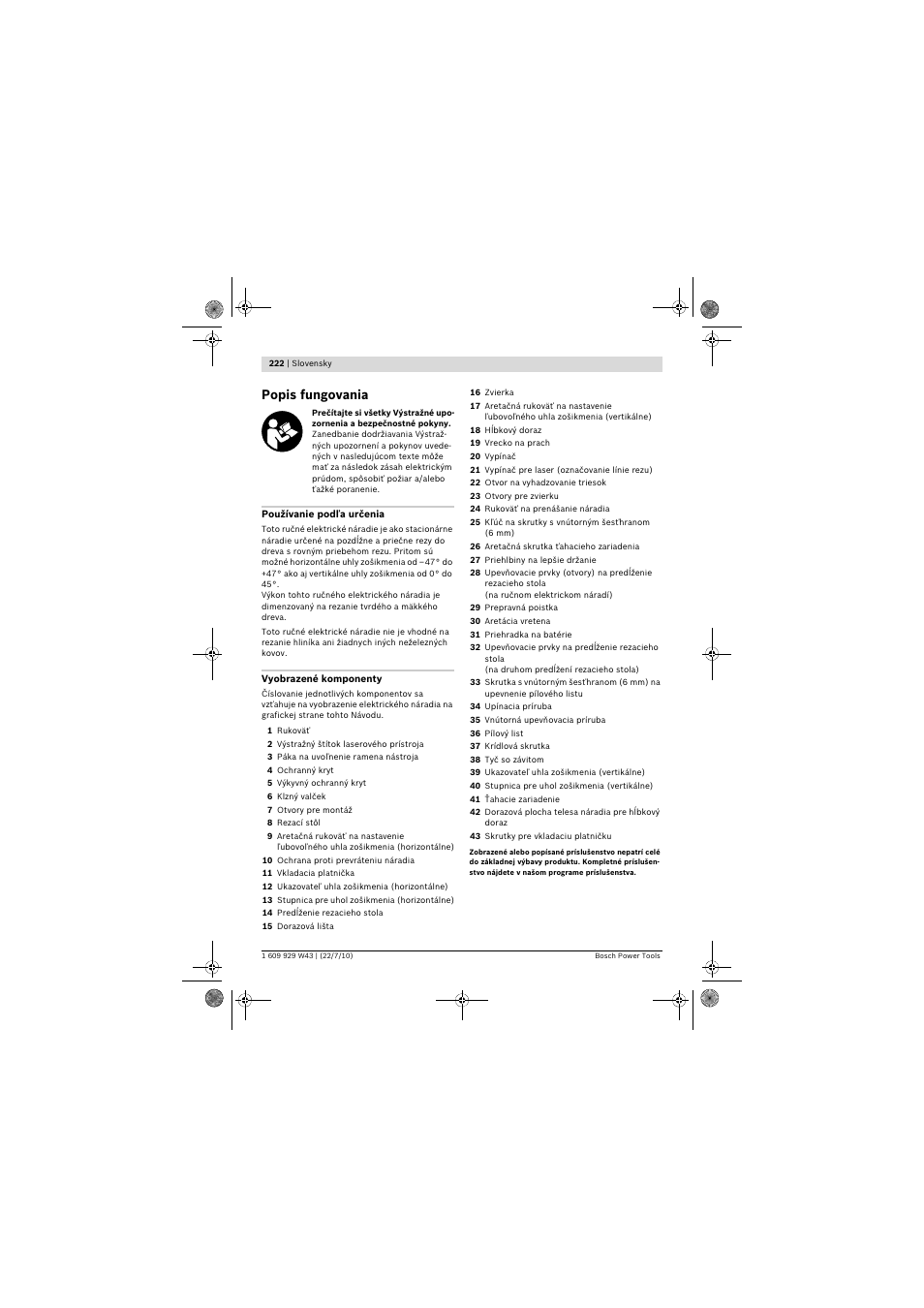 Popis fungovania | Bosch PCM 7 S User Manual | Page 222 / 384