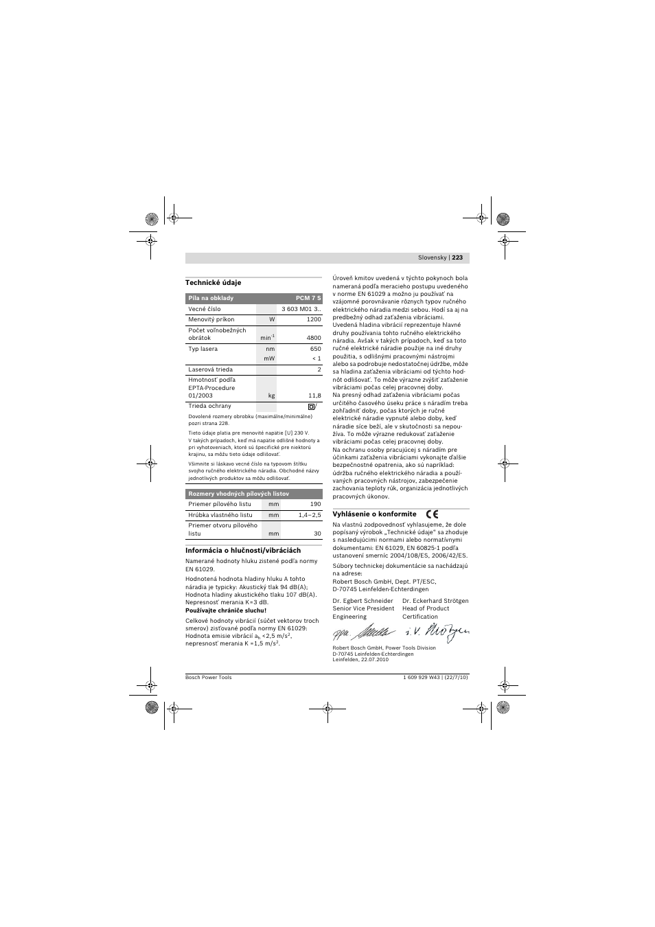Bosch PCM 7 S User Manual | Page 223 / 384