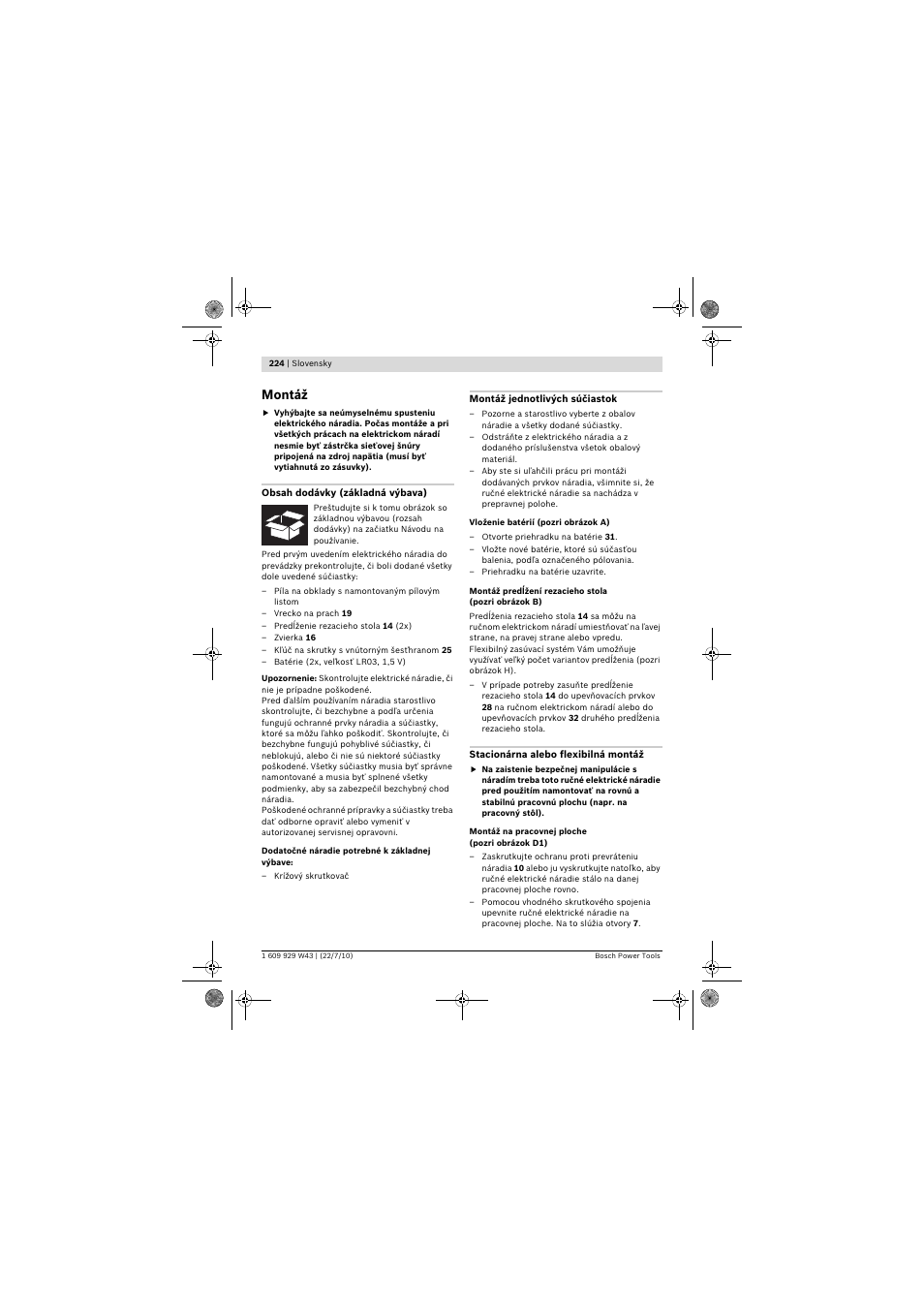 Montáž | Bosch PCM 7 S User Manual | Page 224 / 384