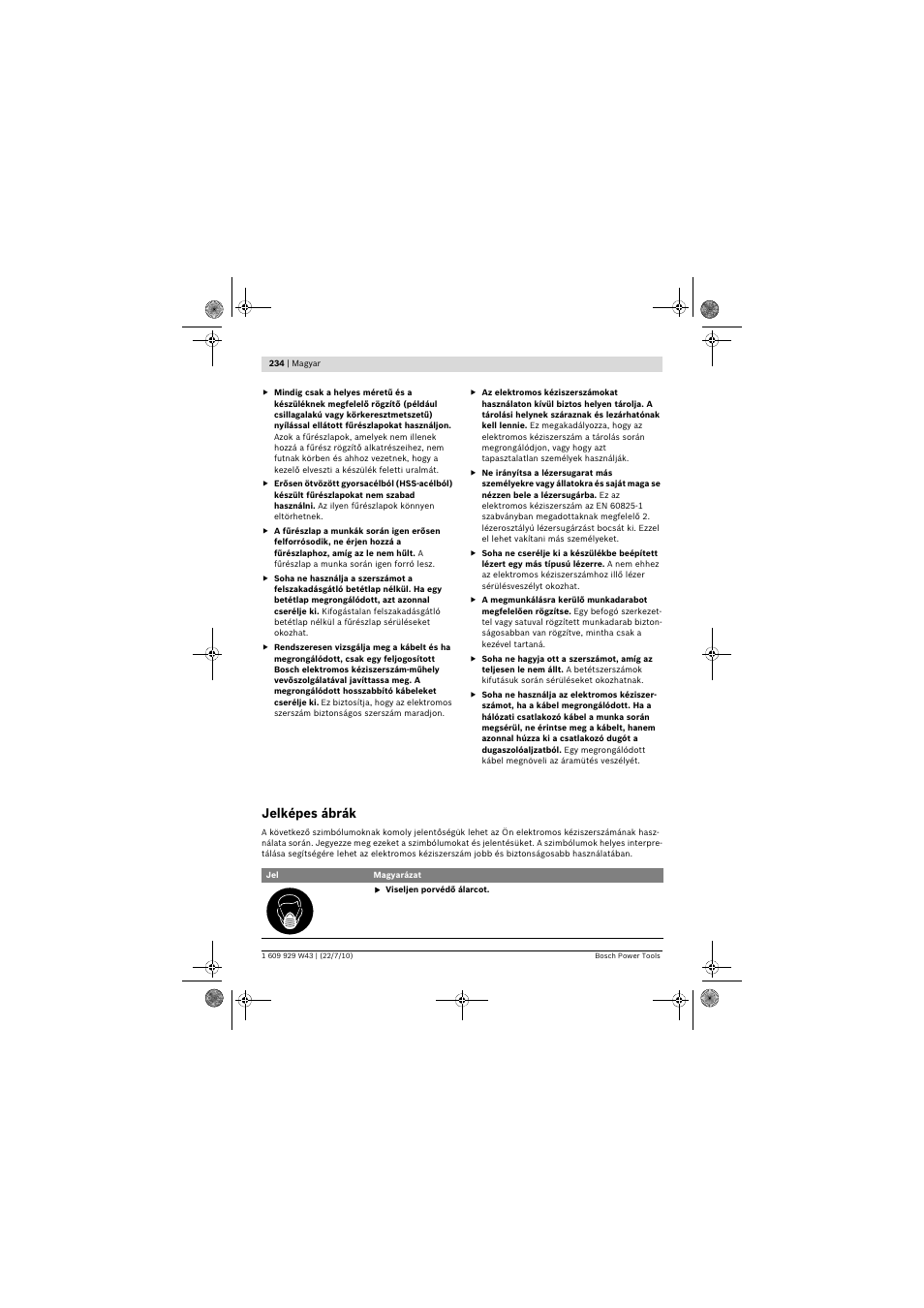 Jelképes ábrák | Bosch PCM 7 S User Manual | Page 234 / 384
