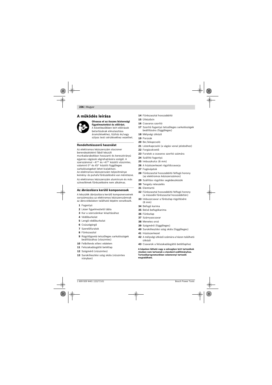 A működés leírása | Bosch PCM 7 S User Manual | Page 236 / 384