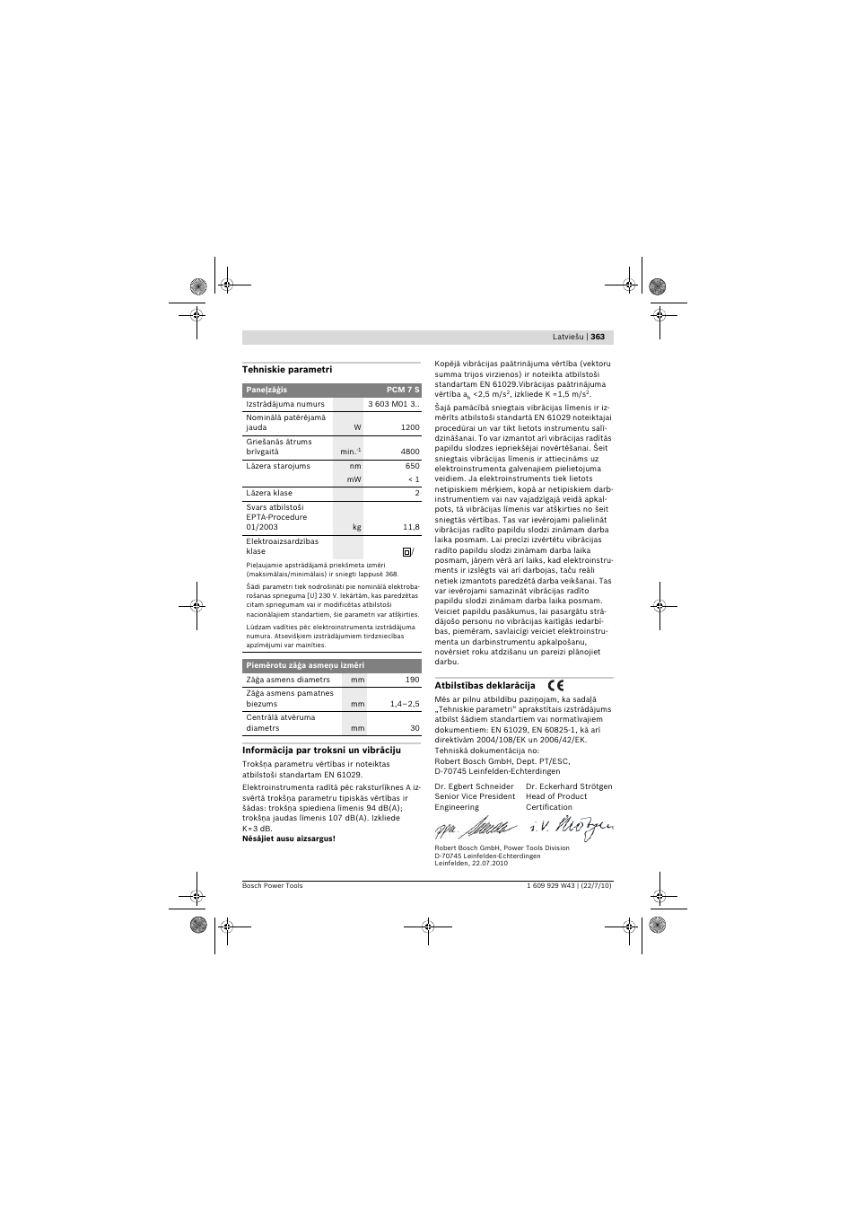 Bosch PCM 7 S User Manual | Page 363 / 384