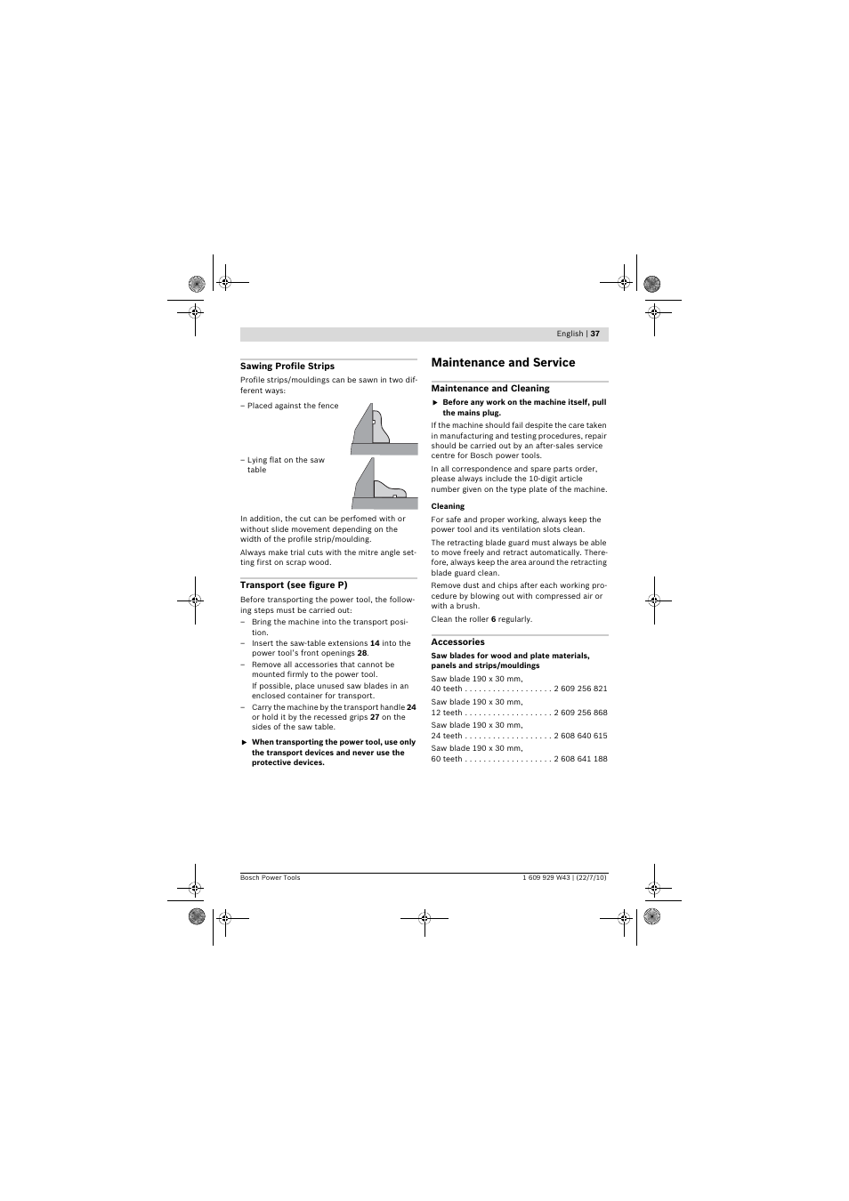 Maintenance and service | Bosch PCM 7 S User Manual | Page 37 / 384