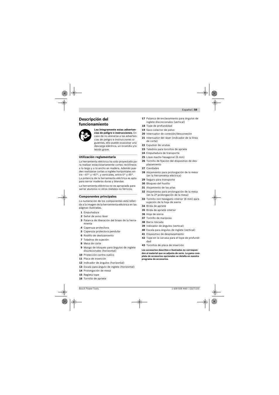 Descripción del funcionamiento | Bosch PCM 7 S User Manual | Page 59 / 384