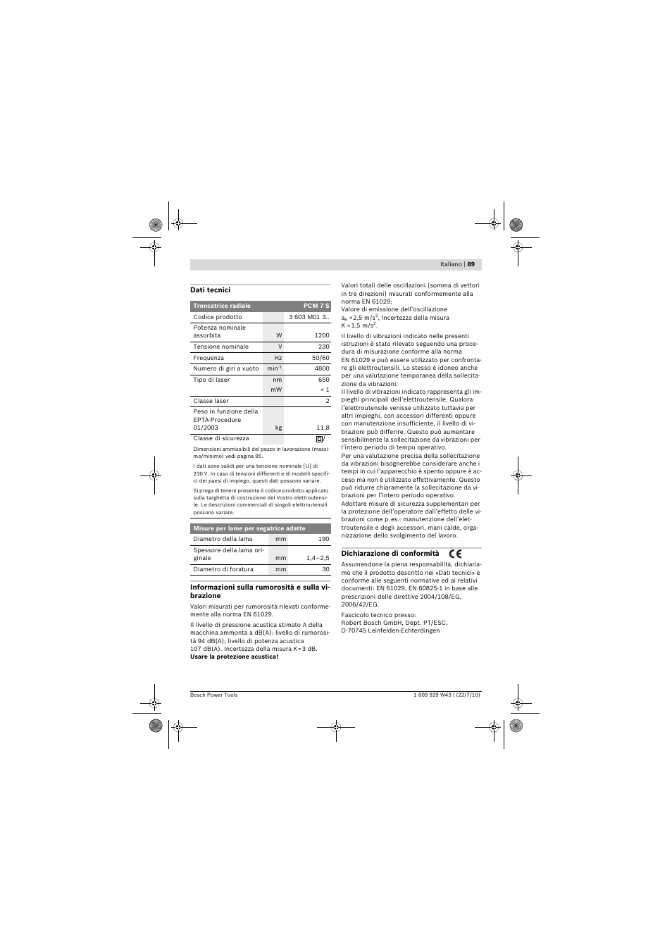Bosch PCM 7 S User Manual | Page 89 / 384