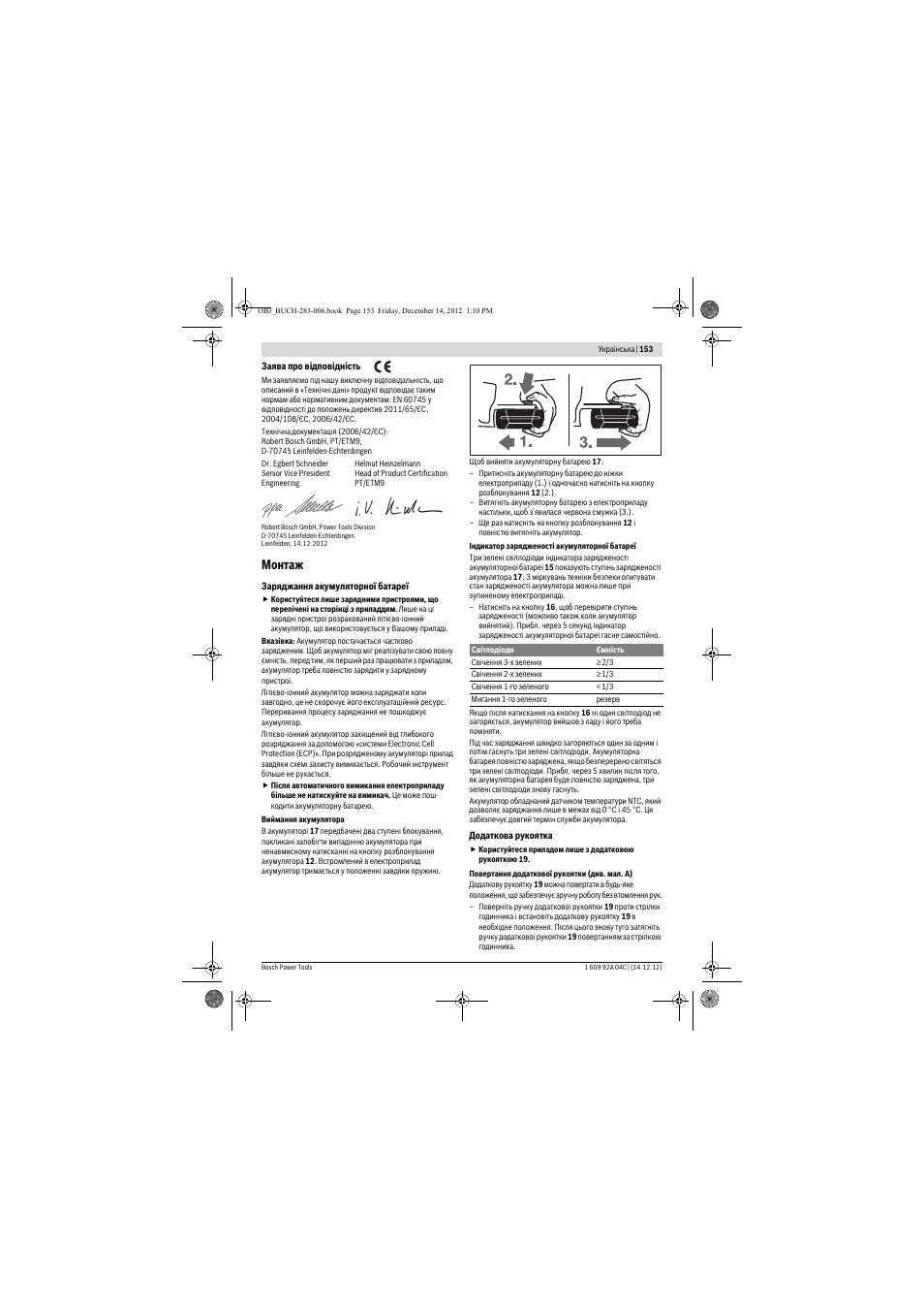 Монтаж | Bosch GBH 36 V-LI Professional User Manual | Page 153 / 238