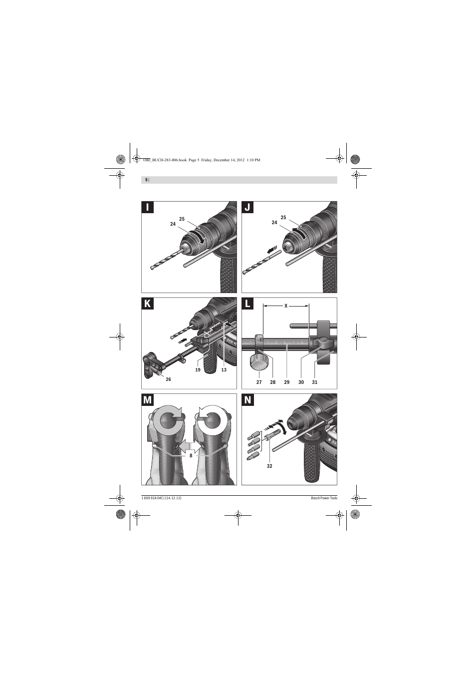 Bosch GBH 36 V-LI Professional User Manual | Page 5 / 238