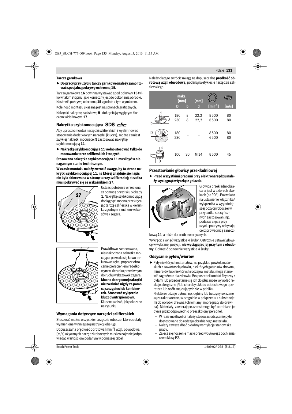 Bosch GWS 24-180 H Professional User Manual | Page 132 / 296