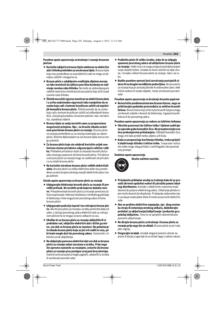 Bosch GWS 24-180 H Professional User Manual | Page 242 / 296