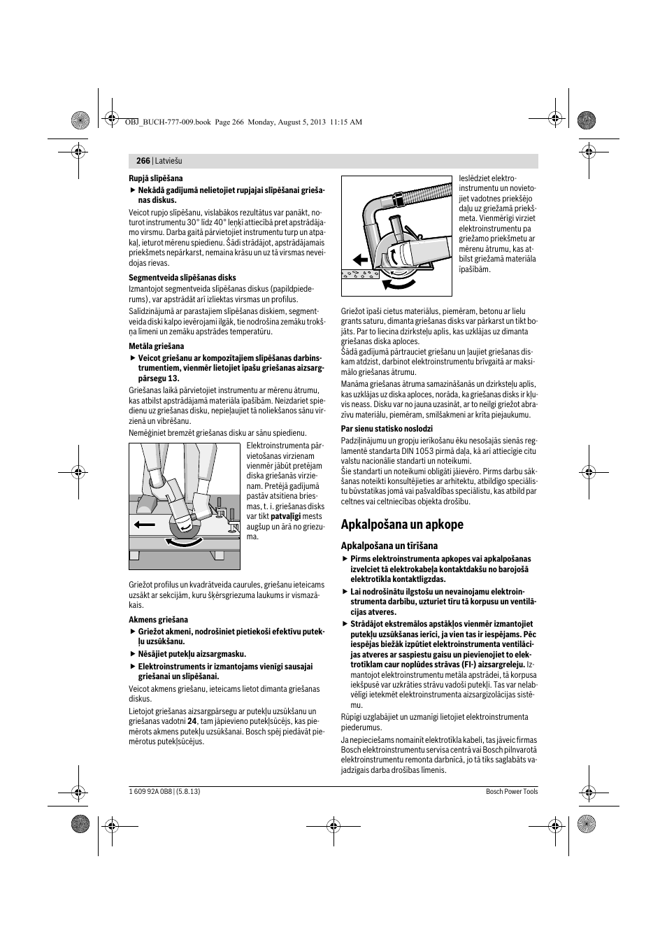 Apkalpošana un apkope | Bosch GWS 24-180 H Professional User Manual | Page 265 / 296