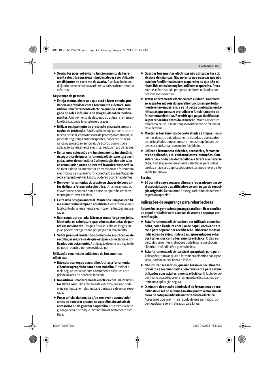 Bosch GWS 24-180 H Professional User Manual | Page 44 / 296