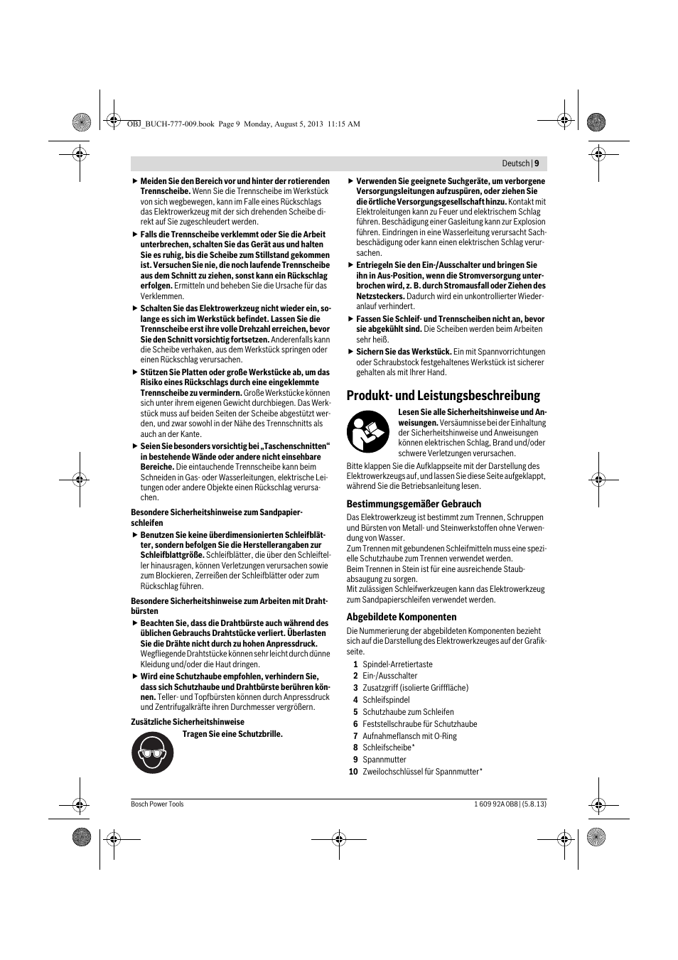 Produkt- und leistungsbeschreibung | Bosch GWS 24-180 H Professional User Manual | Page 8 / 296