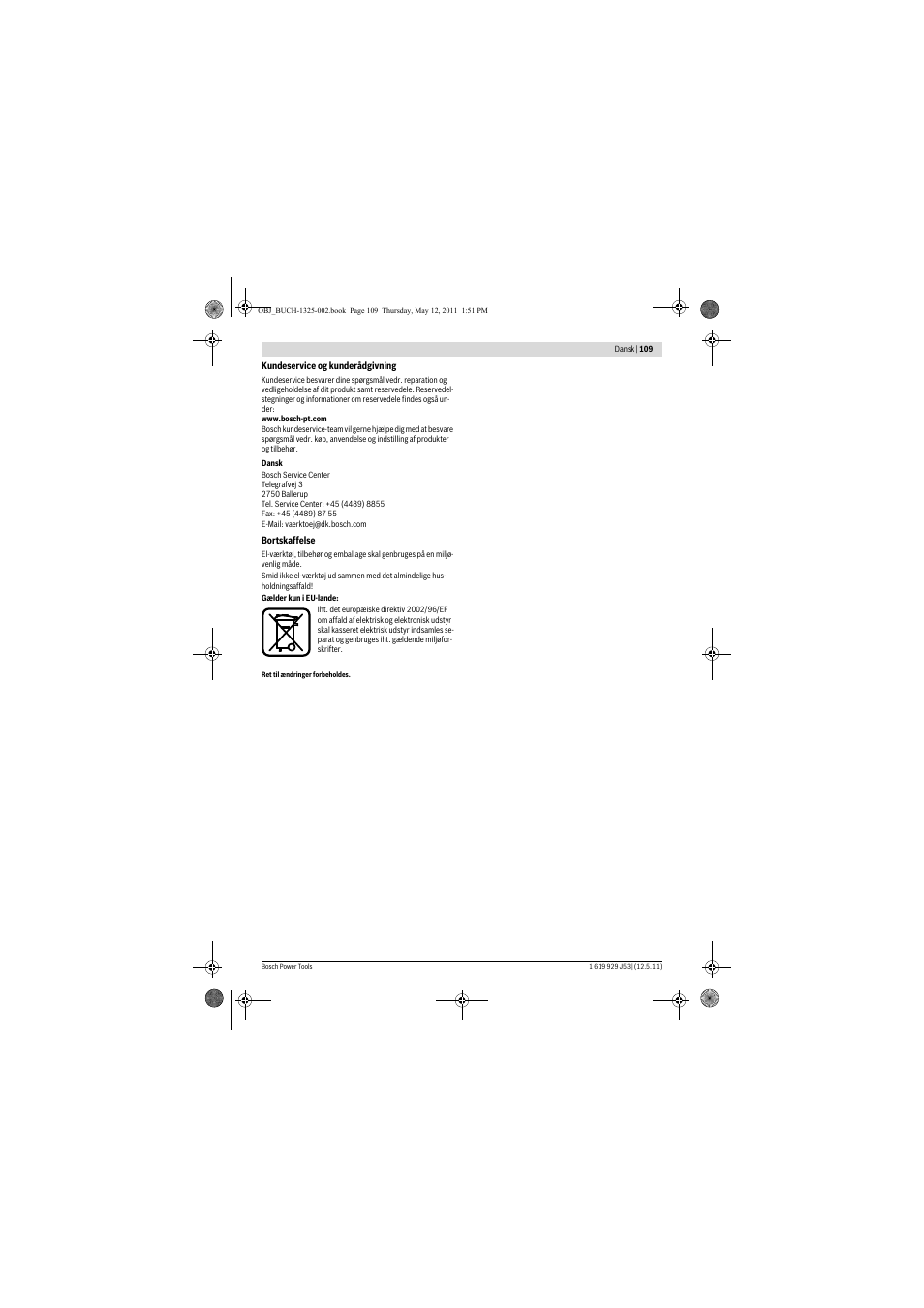 Bosch GTS 10 J Professional User Manual | Page 109 / 355