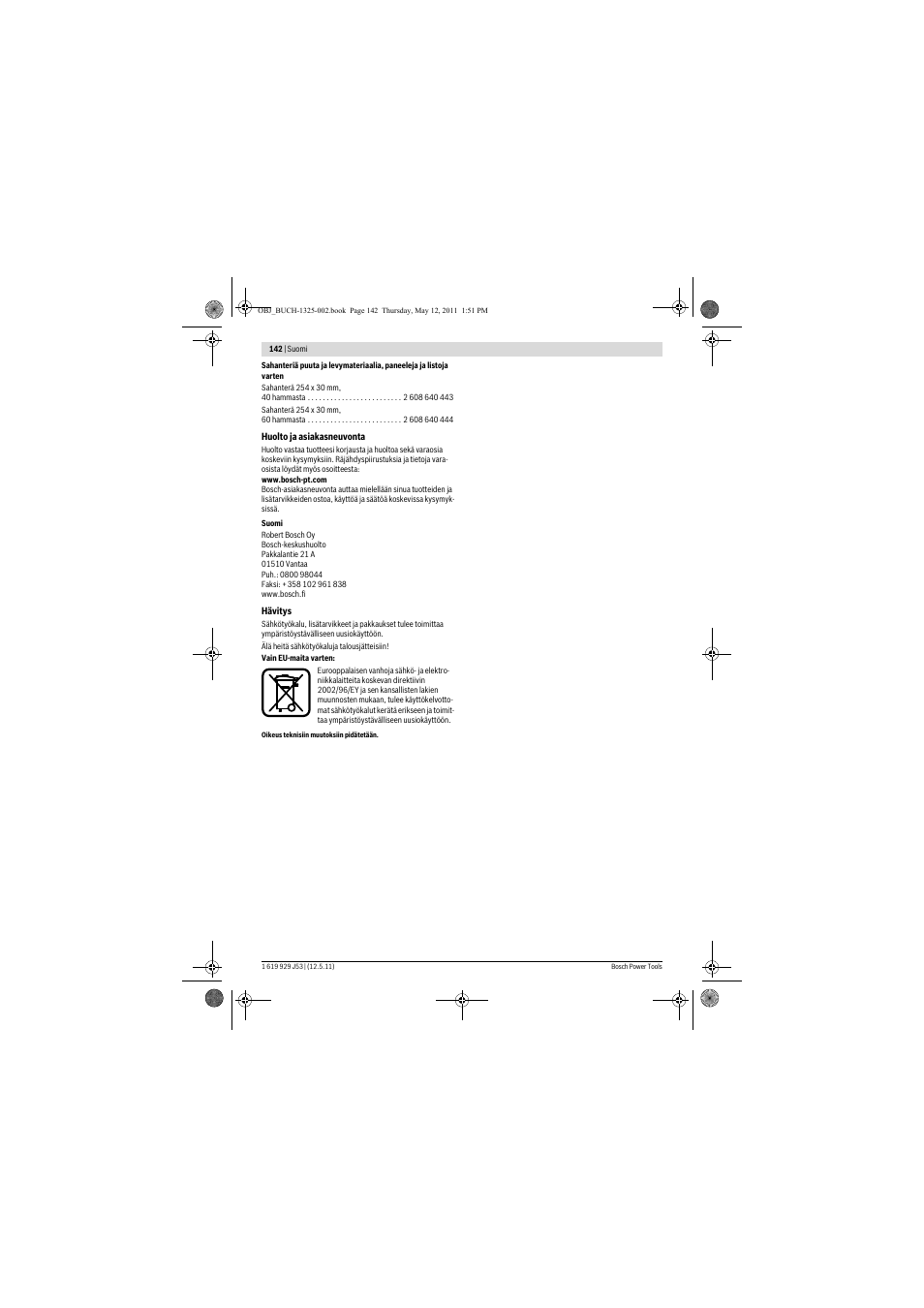 Bosch GTS 10 J Professional User Manual | Page 142 / 355