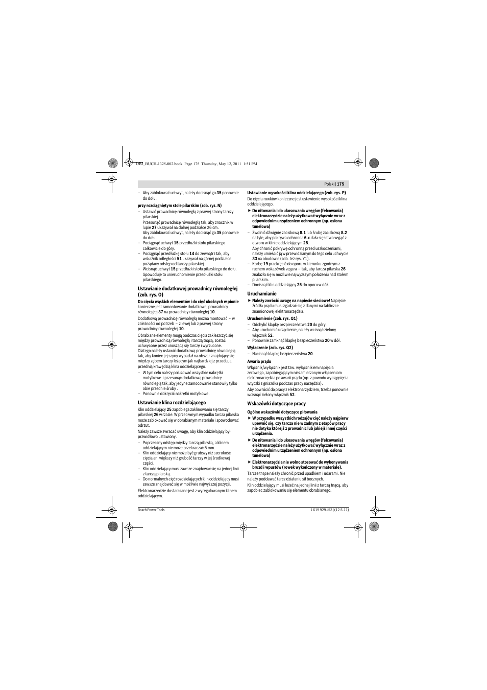 Bosch GTS 10 J Professional User Manual | Page 175 / 355