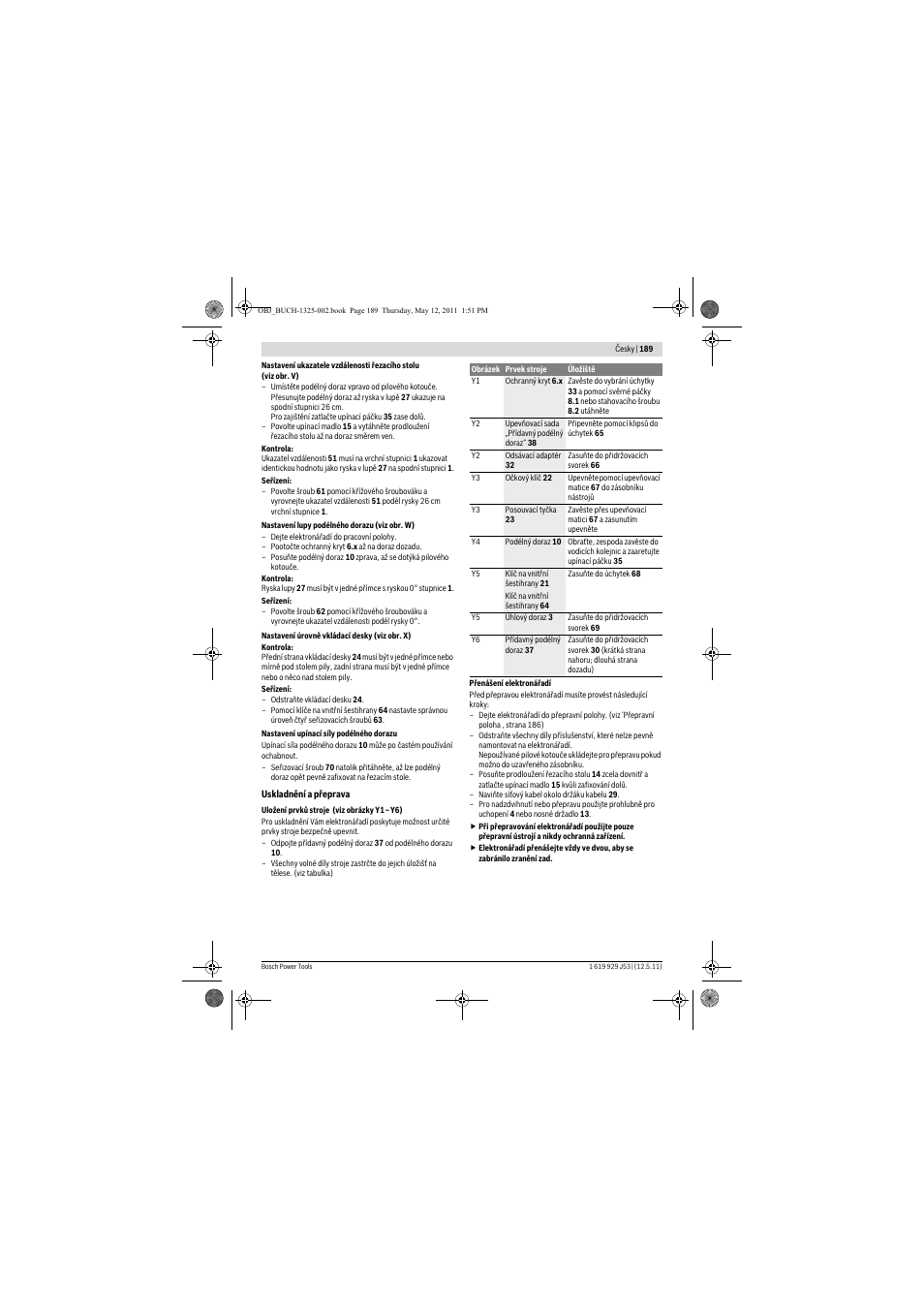 Bosch GTS 10 J Professional User Manual | Page 189 / 355