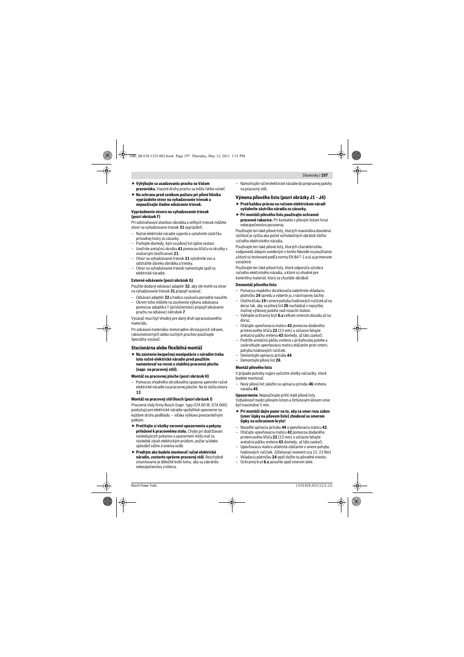 Bosch GTS 10 J Professional User Manual | Page 197 / 355