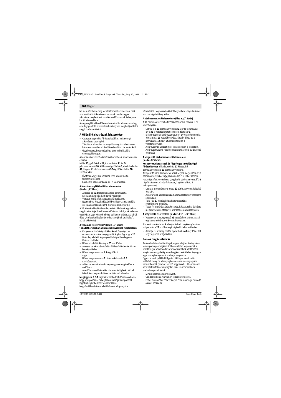 Bosch GTS 10 J Professional User Manual | Page 208 / 355