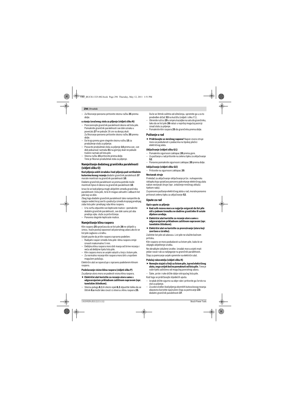 Bosch GTS 10 J Professional User Manual | Page 294 / 355