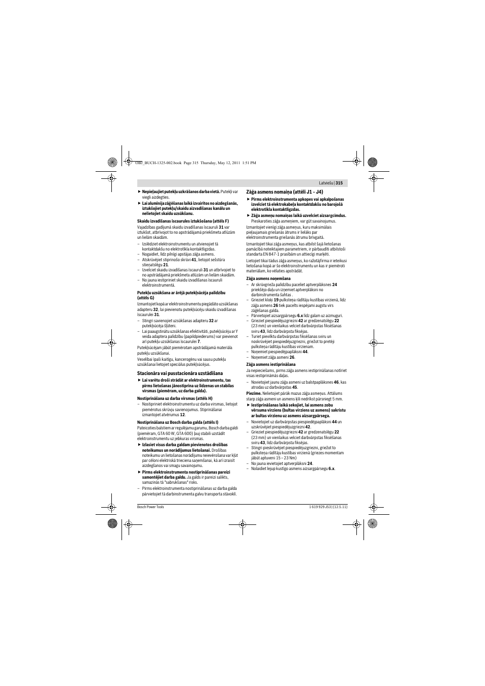 Bosch GTS 10 J Professional User Manual | Page 315 / 355