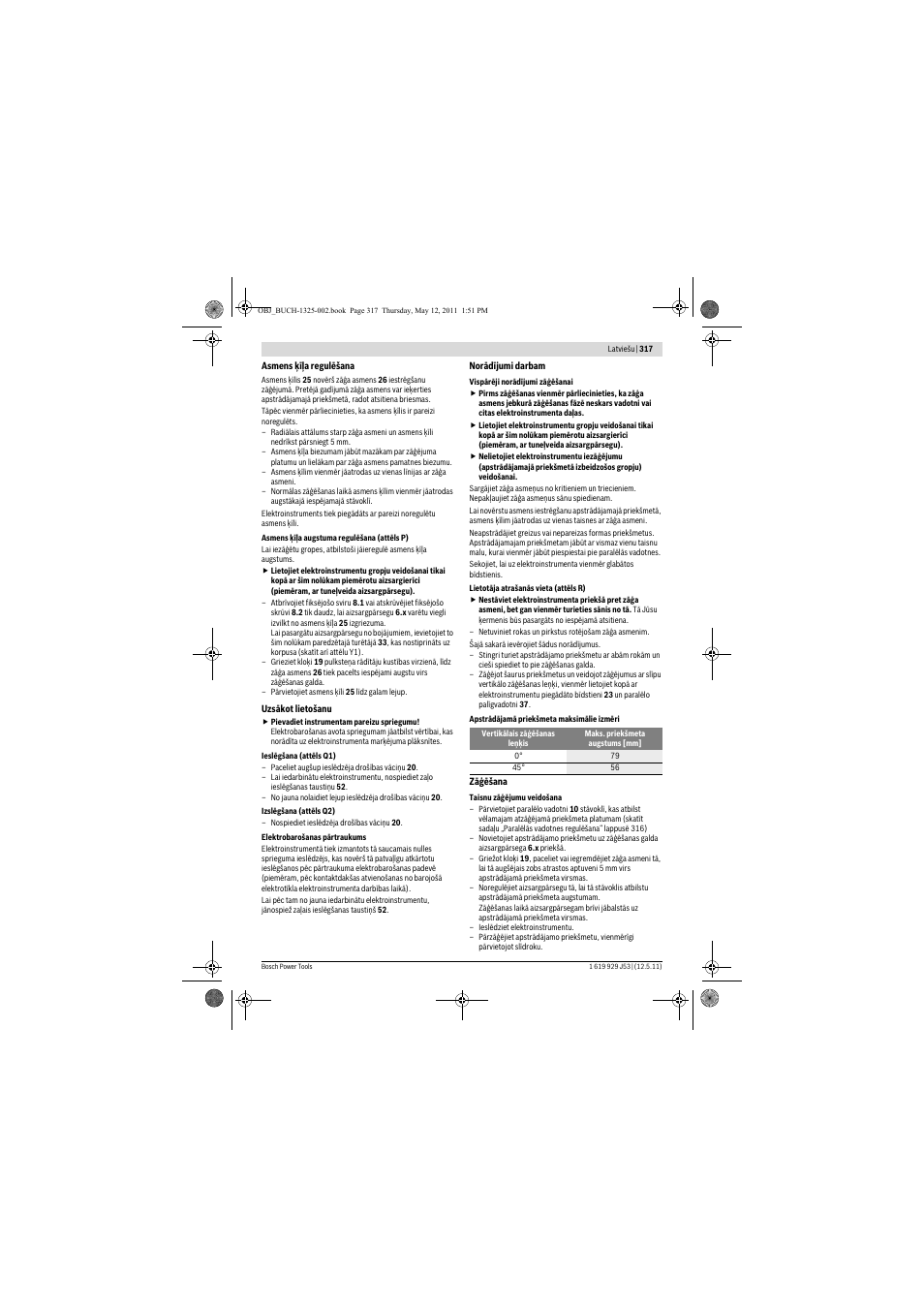 Bosch GTS 10 J Professional User Manual | Page 317 / 355